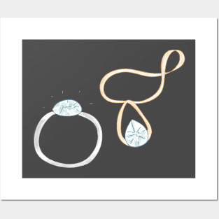 Ring and necklace | Bunniesmee Posters and Art